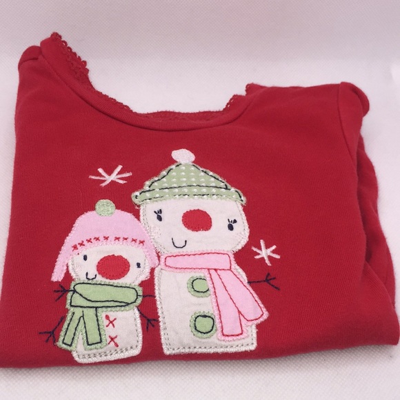 Baby Gap Infant Girls Snowman Shirt Size 18-24M - Picture 7 of 7
